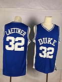 Duke Blue Devils 32 Christian Laettner Blue College Basketball Jersey,baseball caps,new era cap wholesale,wholesale hats